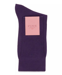 Purple Long Fine Merino Wool Socks