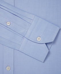 Pale Blue Tailored Fit Twill Herringbone Formal Shirt