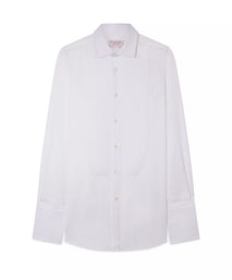 White Classic Fit Double Cuff Marcella Twill Evening Shirt