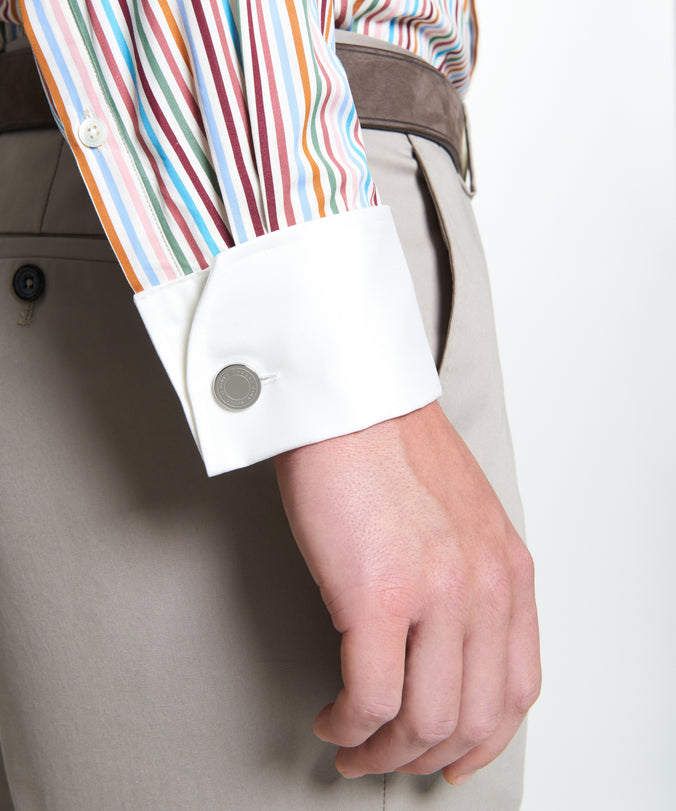 Multicolour Tailored Fit Multi Bengal Stripe Formal Shirt