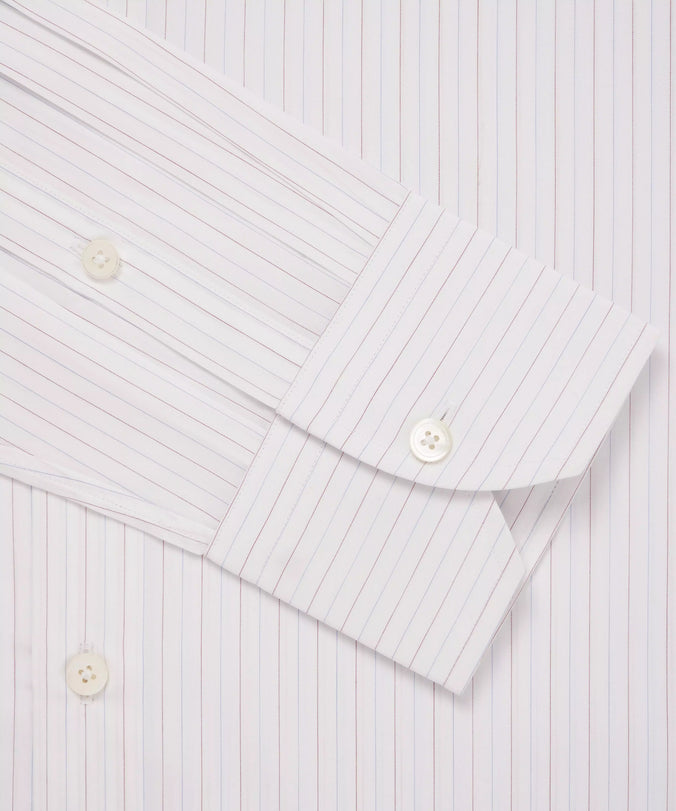 Multi & White Tailored Fit Fine City Multi Stripe Formal Shirt