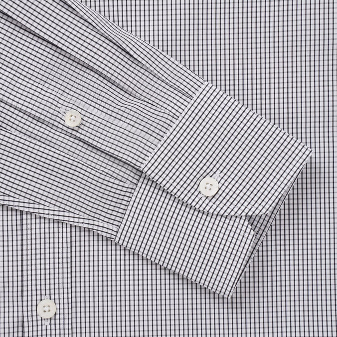 Black & White Tailored Fit Mini Graph Check Formal Shirt