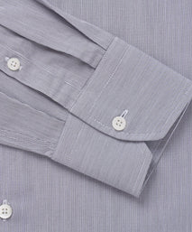 Black & White Tailored Fit Hairline Stripe Formal Shirt