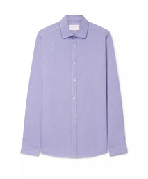 Blue Slim Fit Smart Casual Open Weave Oxford Shirt