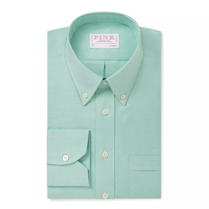 Spearmint Green Classic Fit Button Down Smart Casual American Oxford Shirt